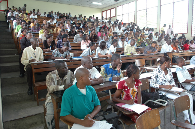 Students in class at Université Protestante au Congo